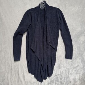 Barefoot Dreams Cardigan Sweater Womens S/M Gray Open Pockets Bamboo Knit